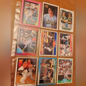 Lot of 34 Jose Canseco baseball cards